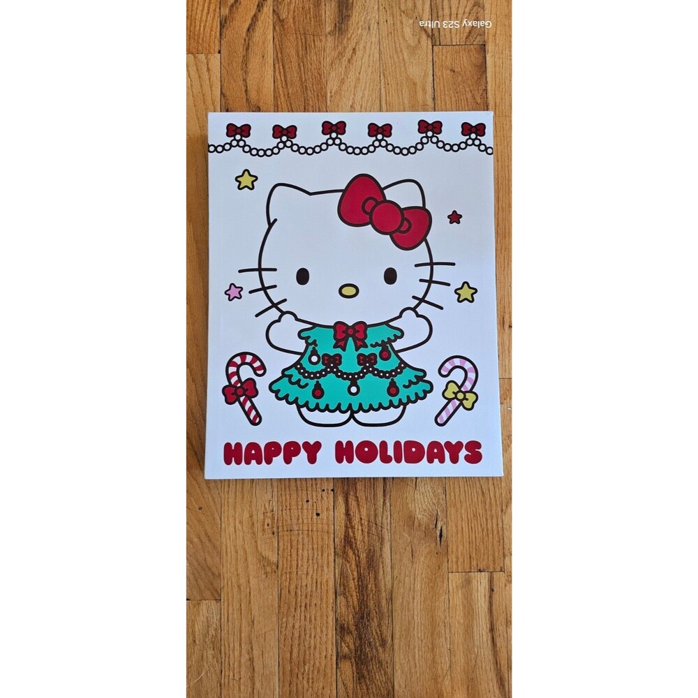 Sanrio Hello Kitty Happy Holidays Canvas Print Wall Art Ready to Hang 11x14
